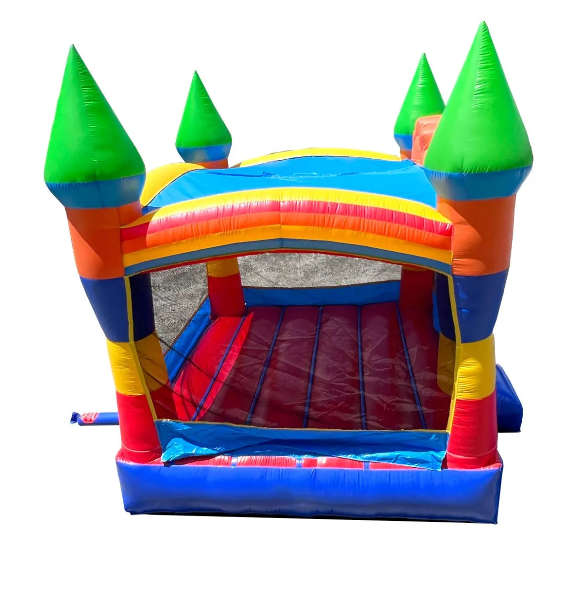 Rainbow Smiley Face Castle Inflatable Bounce House