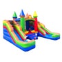 Rainbow Double Slide Bounce House Wet/Dry Combo