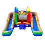 Rainbow Double Slide Bounce House Wet/Dry Combo